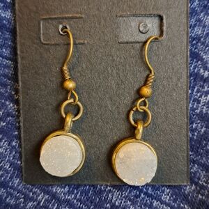 Brass Crystal Earrings